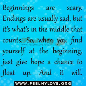 Give hope a chance to float up...