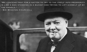 Winston Churchill quote on taxes and prosperity #tax
