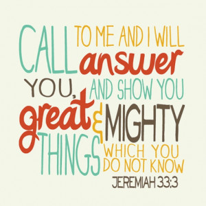 Bible verse Jeremiah 33:3 #quote