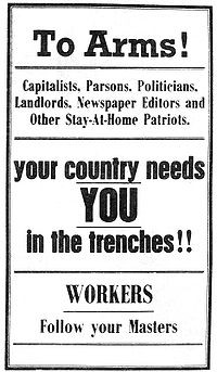 Industrial Workers of the World anti-conscription poster, 1916