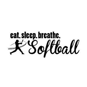 Softball T Shirt Eat Sleep Breathe Softball Tee Girl Swinging Bat ...