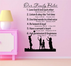 Our Fmily Rules 1.love god and love each other deuteronomy 6:5 John 15 ...