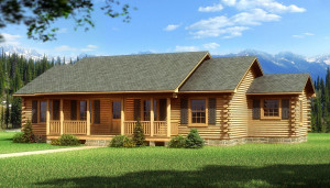 One Story Log Cabin House Plans