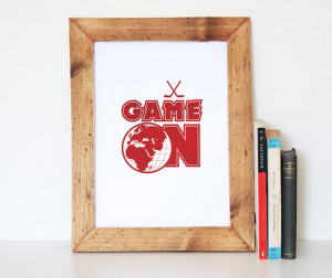 Wayne's World Game On // Print // Kitchen Wall Art // Father's Day ...