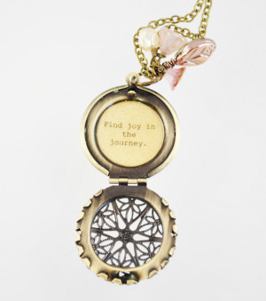 Find Joy in the Journey - Women's Quote Locket - Inspirational