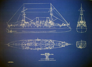 Details about USN Cruiser USS Olympia C-6 1895 Blueprint Plan Drawing ...