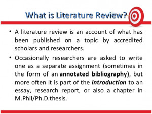 Research Paper Review Of Literature