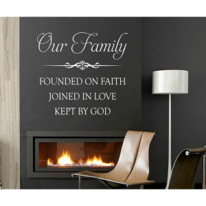 Our Family Joined in Love Kept God Vinyl Wall Quotes Lettering Decal ...