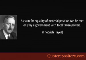 claim for equality of material position can be met only by a ...