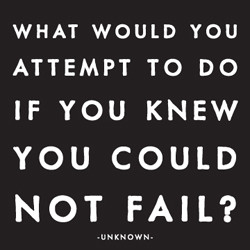 what would you attempt to do if you knew you could not fail?