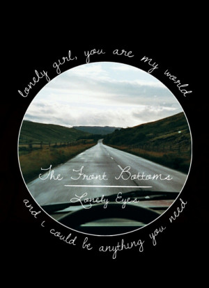 the front bottoms lonely eyes lyrics