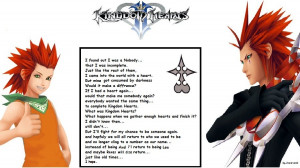 Kingdom Hearts Quotes Axel AxelLea Poem by Jonastar25