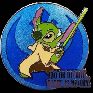 Disney Pin - Star Wars Weekends 2015 - Yoda Stitch Famous Quote