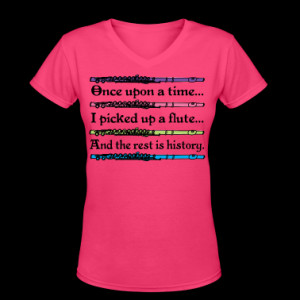 Flute Music Cute Quote Women's T-Shirts