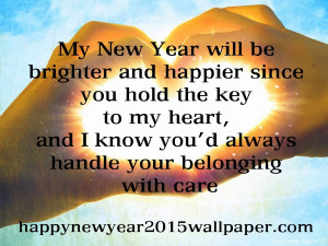 Romantic New Year Greetings, Love card for him/her