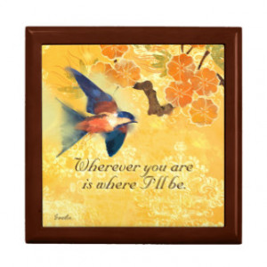 Wherever You Are Inspirational Quote Blue Gift Box