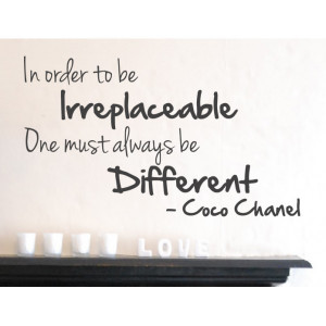 Always Be Different Coco Chanel Quote