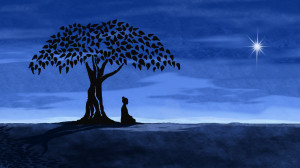 Pictured: Animation of the Buddha gaining enlightenment while sitting ...