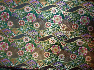 fabrics textile Chinese silk tapestry satin sakura national V4 China