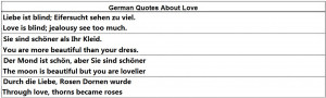German Quotes About Love