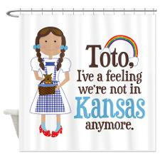 Dorothy Kansas Quote Shower Curtain for
