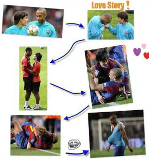 Messi - Thierry Henry love story funny