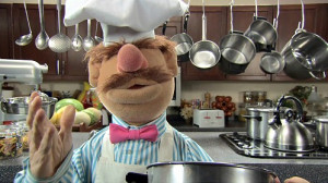 based on tv chefs of the time the swedish chef
