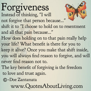 Forgiveness - Shift in Thinking