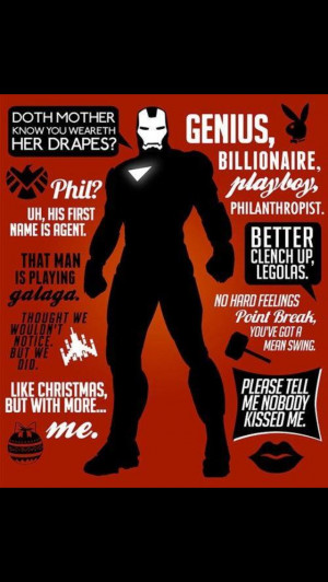 Ironman quotes from The Avengers!