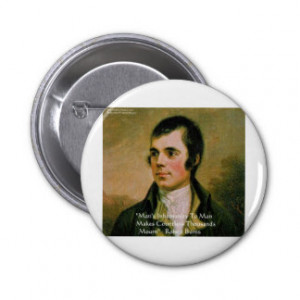 Robert Burns Famous Quote Pinback Buttons
