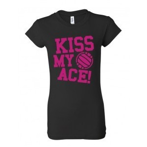 Kiss My Ace Volleyball Juniors Girls Longer Length T-Shirt
