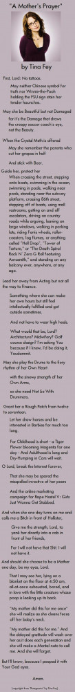 Tina Fey Mother's Prayer