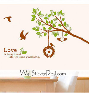 Bird Leaving The Nest Quotes Birds nesting wall stickers
