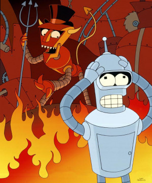 Fry and Leela must rescue Bender from Robot Hell by battling the Robot ...