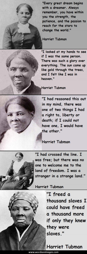 Inspirational Quotes by Harriet Tubman