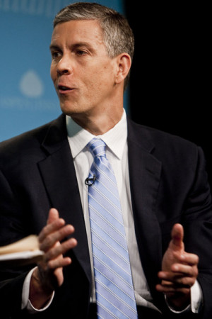 Arne Duncan Education Secretary Arne Duncan L speaks during the