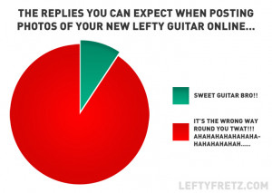 Lefty Guitar Pie Chart Graph