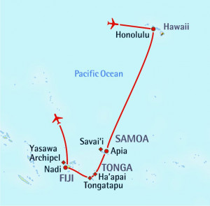 Kaart En Route Van Sympfonie Hawaii Samoa Tonga Fiji picture