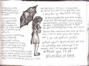 ... image include: miserable at best, mayday parade, life, love and Lyrics