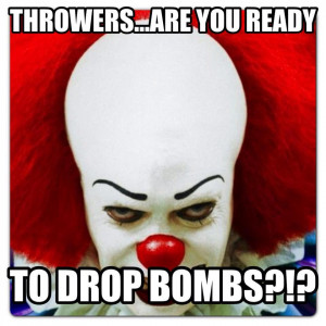 ... peak phase of training. He torments throwers until they rip a bomb