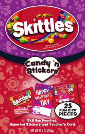 Skittles Candy 'N Stickers for Valentines Day