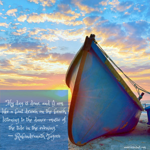 Wouldn’t it be nice to set the day’s work aside like a boat on the ...