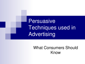 Persuasive Techniques used in Advertising by nzy49926