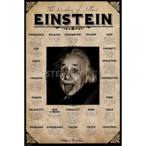 Albert Einstein (Wisdom, Quotes) Art Poster Print - 24x36
