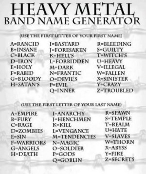 The Heavy Metal Band Name Generator