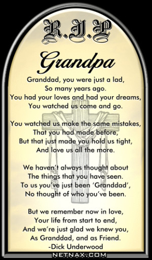 Go Back > Gallery For > I Miss You Grandpa Poems