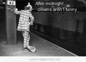 clown, funny, scary