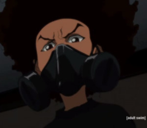 Huey Freeman The Boondocks Gas Mask Anime Adult Swim picture