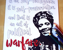 Self-Care is Political Warfare - Audre Lorde Quote Art - Printable ...