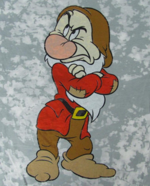 ... about Disney V-Neck T-Shirt Grumpy Dwarf Print Graphic Tee Top